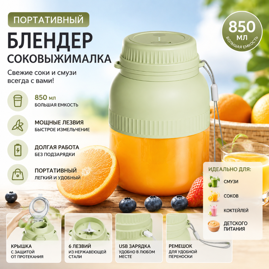 Портативная соковыжималка-блендер USB